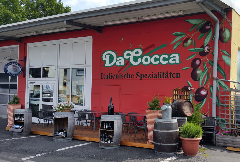 Werbemalerei und Schriftenmalerei mit Logo Da Cocca in Kassel